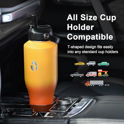 40 oz Insulated Water Bottle with Straw