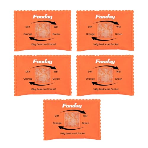 100Gram 5Packets Fonday Moisture Indicating Silica Gel Desiccant Packs