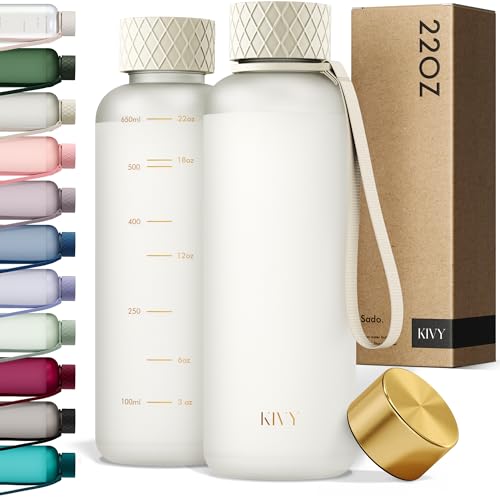 Slim Water Bottle 22oz [Lightweight & Shatterproof]