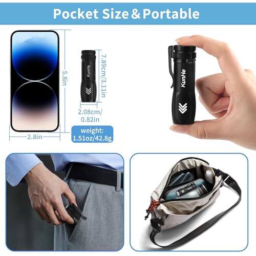 40 Pack 365nm UV Flashlight Mini Rechargeable UV Light 3W for Pet Stain Detection Hotel Cleaning Resin Curing Gem & Scorpion Inspection Stocking Stuffers (40 Count)