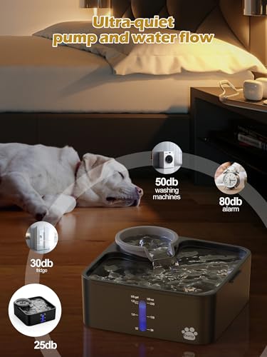 2 Gallon Dog Water Fountain Ultra Large