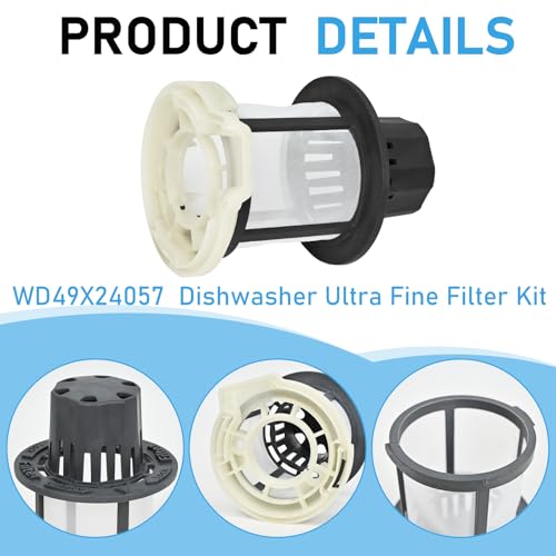 New for GE Dishwasher Ultra Fine Filter Kit WD49X24057 Replace parts WD12X10416 WD12X20107 ge profile washer dryer combo foam filter WD12X21976 WD12X22560 WD12X23736 WD12X20340 WD12X21676 WD12X20549