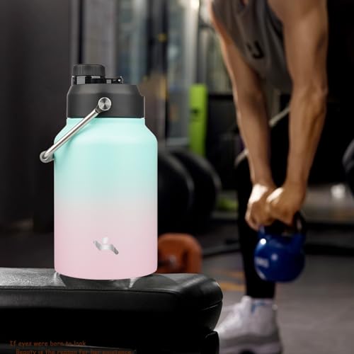 64 oz Insulated Stainless Steel Water Bottle Jug with Handle