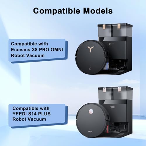 21 Pcs Spare Accessories Compatible with ECOVACS DEEBOT X8 PRO Omni