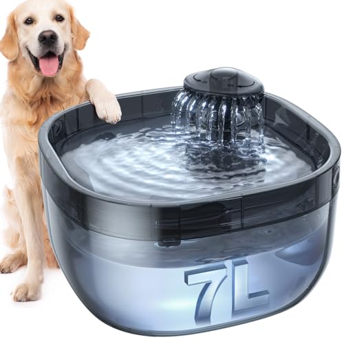 7L 1.8Gal Dog Water Fountain for Large Dog