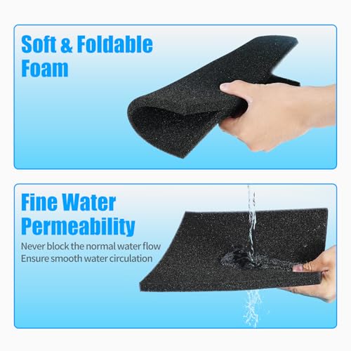 2 Pack Aquarium Bio Sponge Filter Media Pad Cut