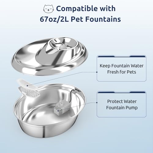 12+6 Pack Compatible with ORSDA Cat Water Fountain Filters for D30 67oz