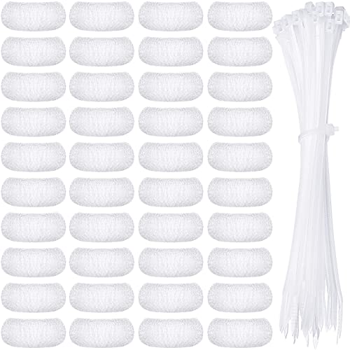 40 Pcs Nylon Washer Hose Lint Traps Washing Machine Mesh Filters (80 Count)