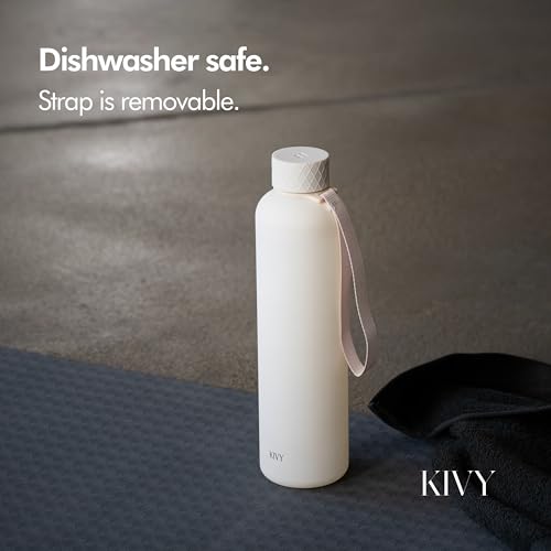 Slim Water Bottle 32oz [Lightweight & Shatterproof] Fits Backpack & Cupholder for Travel