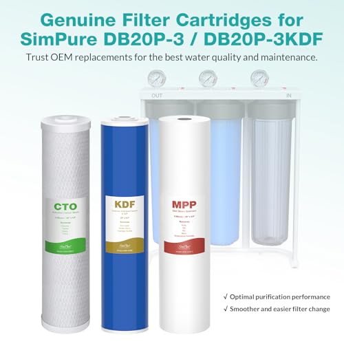 3 Stage 20" x 4.5" Whole House Water Filter Replacement (3 Count)