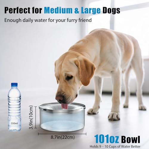 Dog Water Bowl No Spill 101oz
