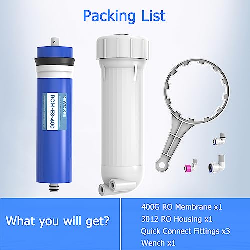 400 GPD RO Membrane Filter with Housing