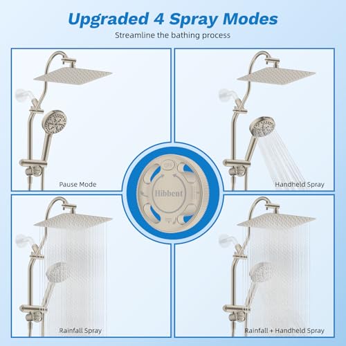 High Pressue All Metal 10" Rainfall Shower Head