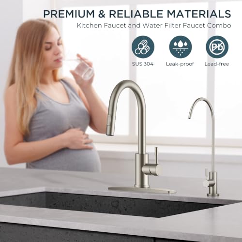 Kitchen Faucet and Water Filter Faucet Combo
