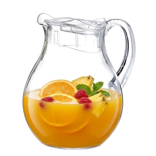 2 Quart Plastic Pitcher with Lid