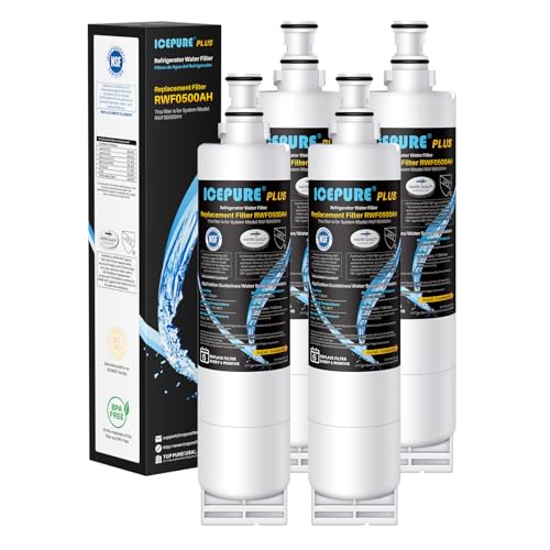 PLUS NSF53&42 Refrigerator Water Filter Replacement for Whirlpool 4396508 4396510 (4 Count)