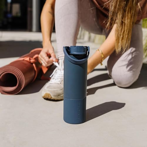 Rise 25oz Water Bottle With 100% Leakproof Covered Silicone Straw