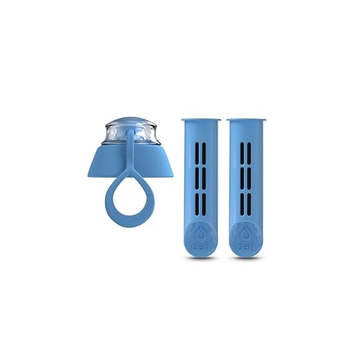 DAFI Water Bottle Filters and Cap Replacements Blue | 2-Pack | Last up to 60 Days | Hiking Water Filter, Personal Filtered Water Bottle, Camping Water Filter | BPA-Free | Made in Europe filtr