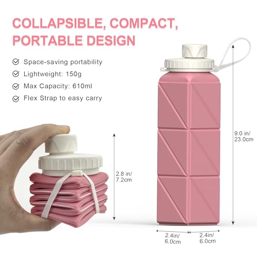 Collapsible Water Bottles 2 Pack (2 Count)