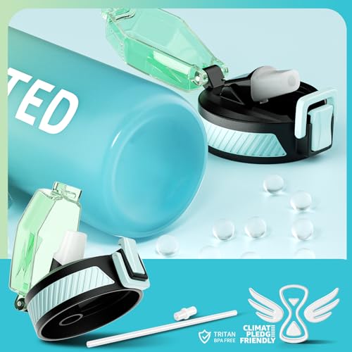 Water Bottle with Straw