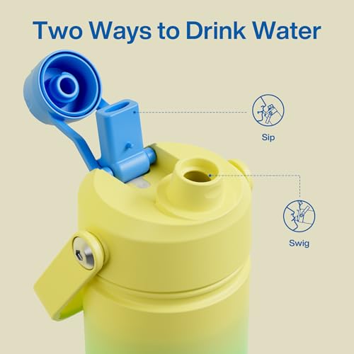 Insulated Water Bottle with Straw Stainless Steel Water Bottle