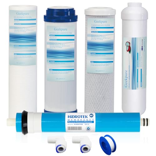 5 Stage Reverse Osmosis Filter Set with 100 GPD NSF Membrane