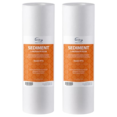 FP15X2 NSF Certified 10" x 2.5" Universal Sediment Water Filter Replacement Cartridges (2 Count)