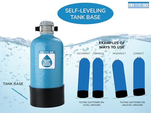 OTG4-DBLSOFT-Portable 16,000 Grain RV Water Softener (NOT made in China, assembled by U.S. Workers in Indiana) (368 Ounce)