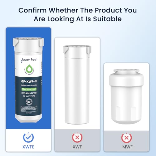 XWFE (Built-in CHIP) Refrigerator Water Filter Pack of 4 (4 Count)
