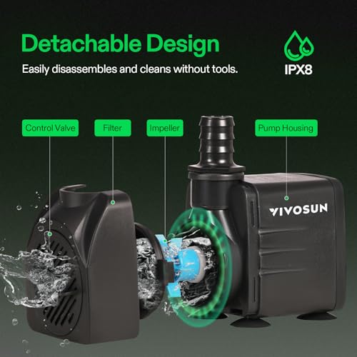 660GPH Submersible Fountain Water Pump for Pond