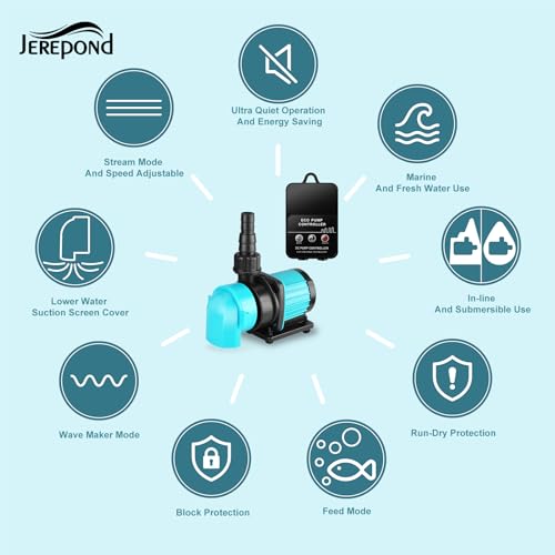 400GPH Aquarium Return pump with LCD display controller