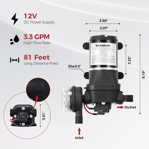 CAMPLUX Portable Propane Water Heater 2.64 GPM