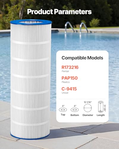 CC150 Pool Filter Cartridge Replacement for Pentair Clean & Clear 150