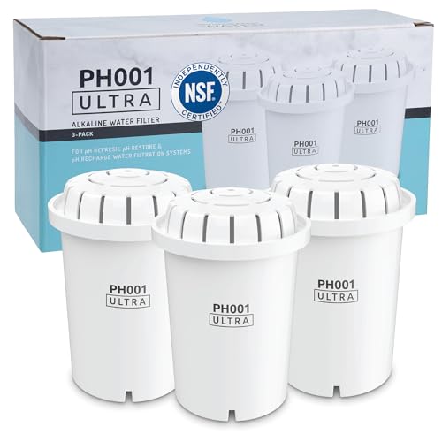 PH001 Ultra White Alkaline Water Filter Replacement (3 Count)
