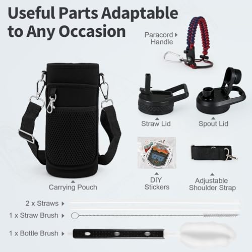 32 oz Insulated Water Bottle with Straw