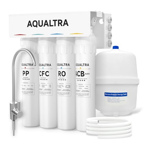 USF-4RF-100 100 GPD Alkaline Reverse Osmosis System 3: 1 Pure to Drain Under Sink Water Filtration System with Dedicated Faucet