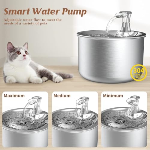 WF150 Stainless Steel Pet Water Fountain (101 Fl Oz)