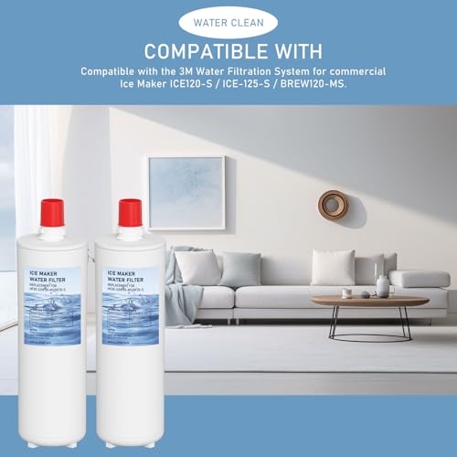 HF20-S HF20-MS HF25-S Water Filter Replacement Compatible with 3M High Flow Series Cartridge HF20-S, 5615103/HF20-MS, 5615109/HF25-S,5615203, Water Filtration System 2-Packs (2 Count)