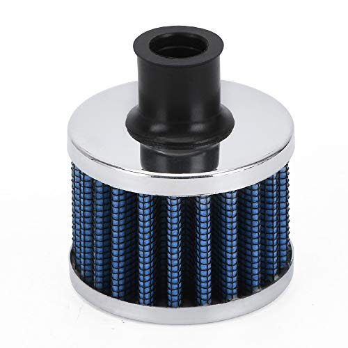 PTNHZ Universal 2 PCS 12mm Auto Cone Mini oil Air Intake Filter Crankcase Vent Valve Cover Breather Filter Flow Air Filters Blue (2 Count)