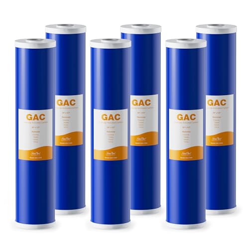 5 Micron 20" x 4.5" GAC Granular Carbon Whole House Water Filter (6 Count)
