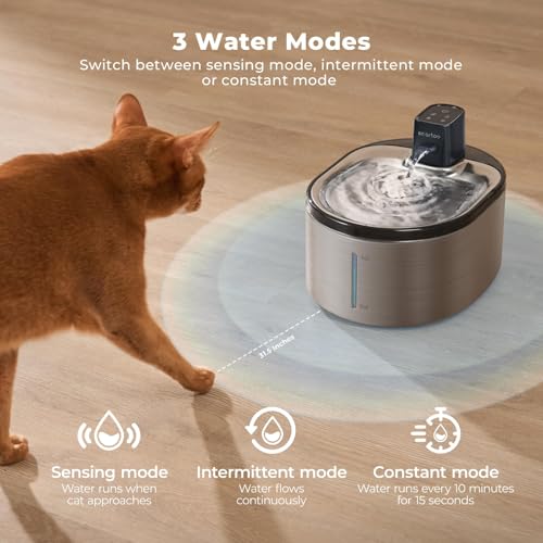 Wireless Cat Water Fountain Stainless Steel