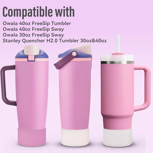 2PCS Silicone Boot for Owala Water Bottle 30oz & 40oz FreeSip Sway & Tumblers (2 Count)