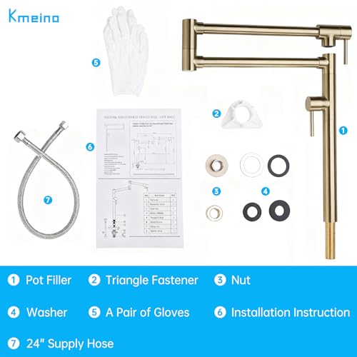 Brass Pot Filler Faucet Deck Mount