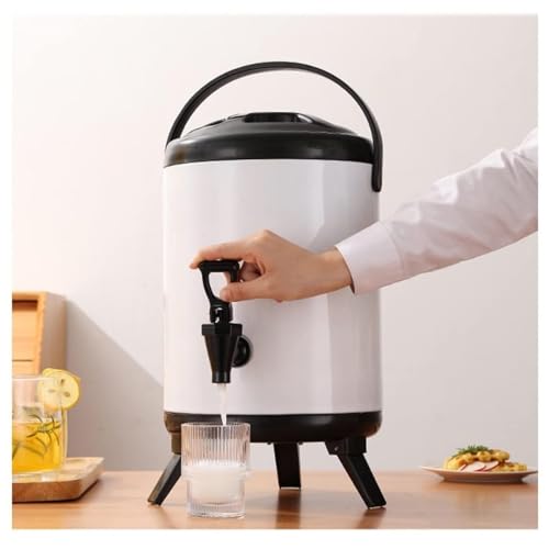 Urn Boiler Hot and Cold Water Dispenser Stainless Steel Tea Hot Water Bottle with Faucet Portable Handle Large Capacity Sealing
