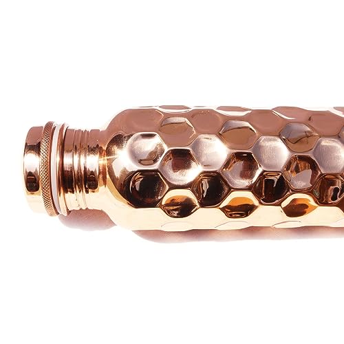Diamond Cut Copper Water Bottle