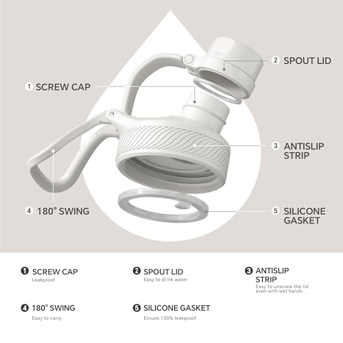 18oz Stainless Steel Insulated Bottle with 2 Leak