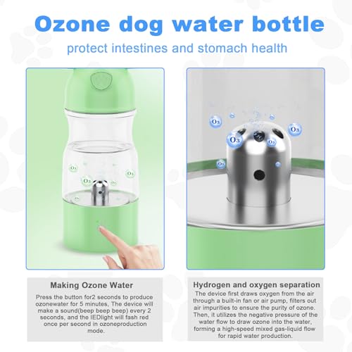 Portable Dog Water Bottle with Ozone Purification