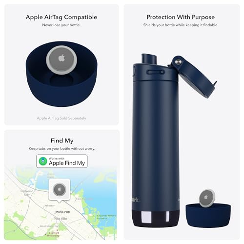HidrateSpark 21oz Chug Water Bottle with Silicone Boot