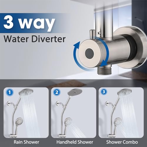 High Pressure Shower Head with Handheld Shower