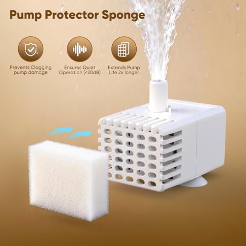 4 Pack Dog Water Fountain Filter Replacement Fit for Sharlovy W10 Pro